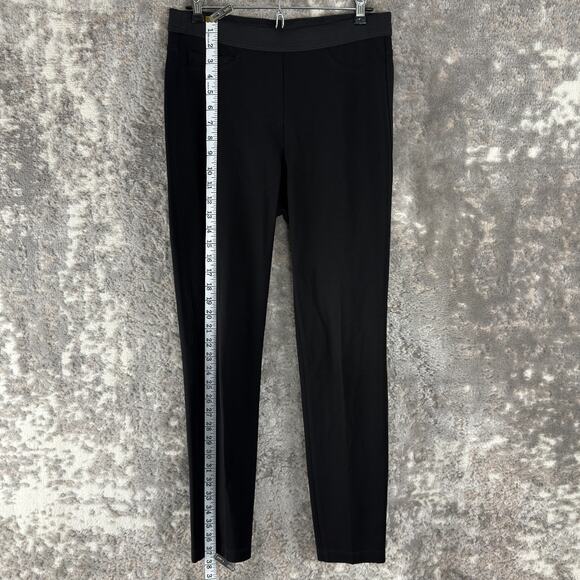Peace Of Cloth Size S Minimalist Pants Black Pull On Elastic Waist Trousers - Picture 2 of 10